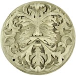 Green Man Winter White Plaque