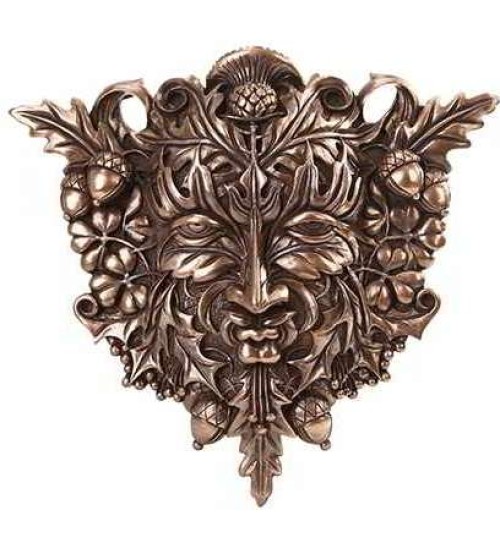 Greenman Bronze Resin Plaque