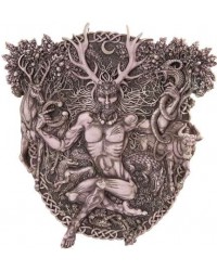 Cernunnos Horned God Celtic Wall Plaque Stone Finish