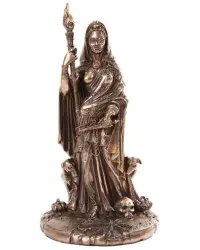 Hecate Greek Goddess of the Crossroads Bronze Resin Statue