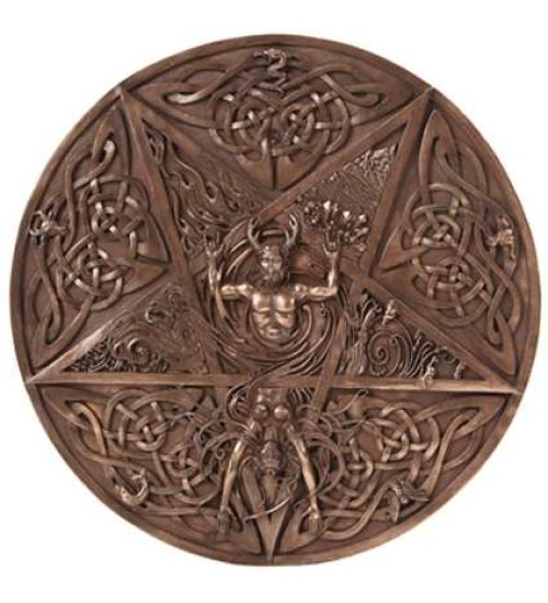 Elemental Pentacle Bronze Wall Plaque