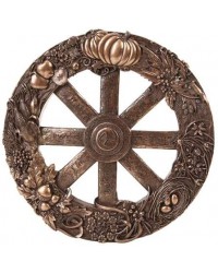 Pagan Wheel of the Year Bronze Finish Wall Plaque