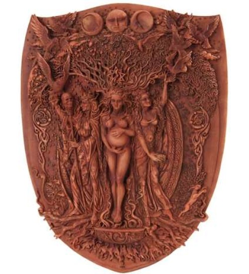 Triple Goddess Mother Maiden Crone Wall Plaque