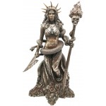 Hecate Greek Goddess of the Underworld Bronze Deity Statue