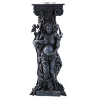 Mother, Maiden, Crone Goddess Candle Holder Gray