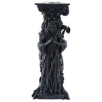 Mother, Maiden, Crone Goddess Candle Holder Gray