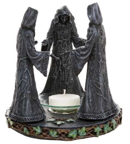 Mother, Maiden, Crone Triple Goddess Candle Holder