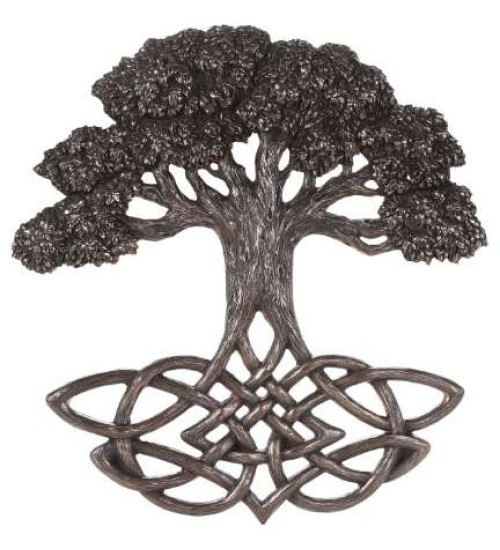 Tree of Life Celtic Knot Bronze Plaque