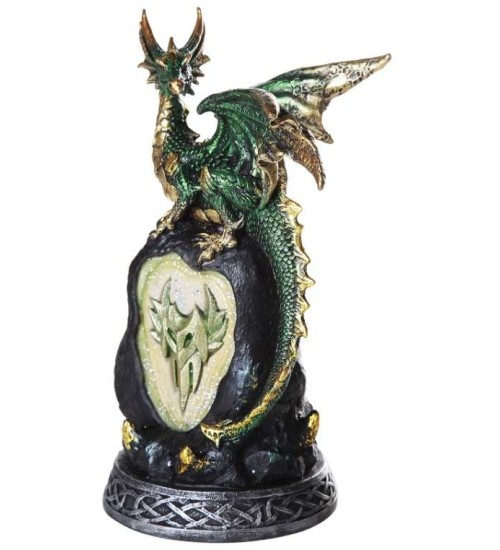 Green Dragon on Rock LED Night Light