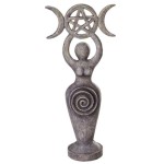 Spiral Goddess Triple Moon Altar Statue