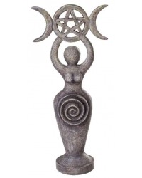 Spiral Goddess Triple Moon Altar Statue