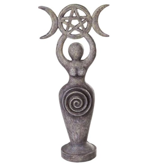 Spiral Goddess Triple Moon Altar Statue