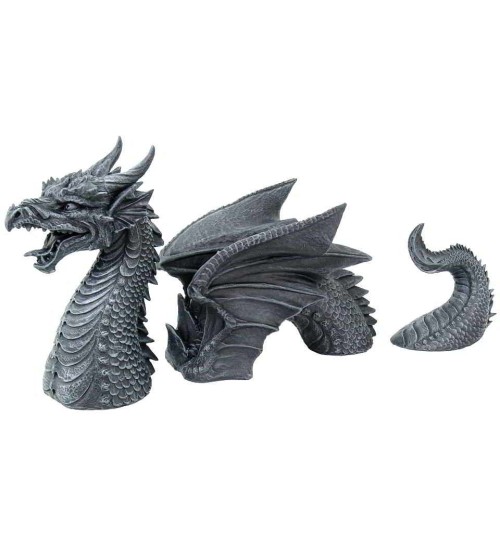 Dragon of a Fallen Castle Moat Statue