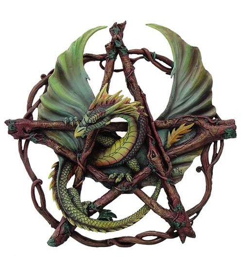 Forest Pentagram Dragon Plaque