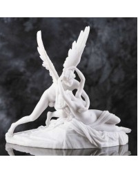 Eros and Psyche White Marble Greek Myth Statue