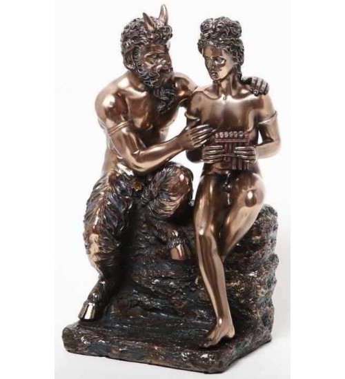 Pan and Daphne Greek Myth Statue