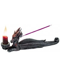 Lounging Dragon Incense Burner Candle Holder