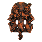 Green Man and Horned God Double Switchplate
