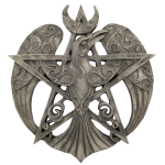 Crescent Raven Large Pentacle Plaque