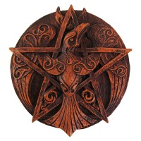 Crescent Raven Pentacle Plaque
