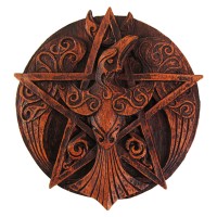 Crescent Raven Pentacle Plaque