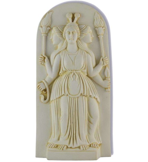 Hecate Triple Goddess Ivory Plaque