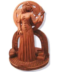 Brigit Goddess of the Hearth Small Candle Holder Statue