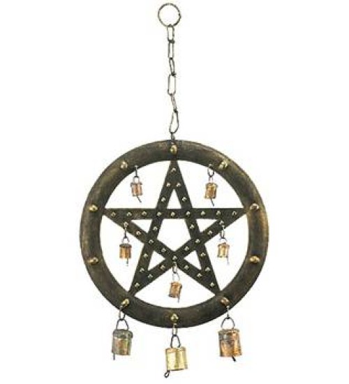 Pentacle Wind Chime with Bells