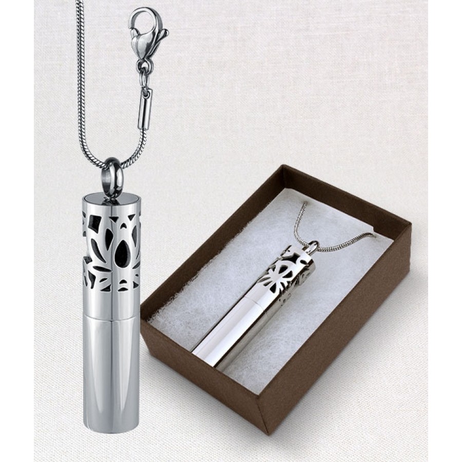 Lotus Aromatherapy Stainless Steel Necklace for Oils