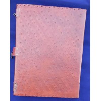 7 Chakra Stones Large Leather Blank Journal - 18 Inches