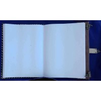 7 Chakra Stones Large Leather Blank Journal - 18 Inches