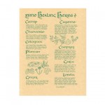 9 Healing Herbs Parchment Poster