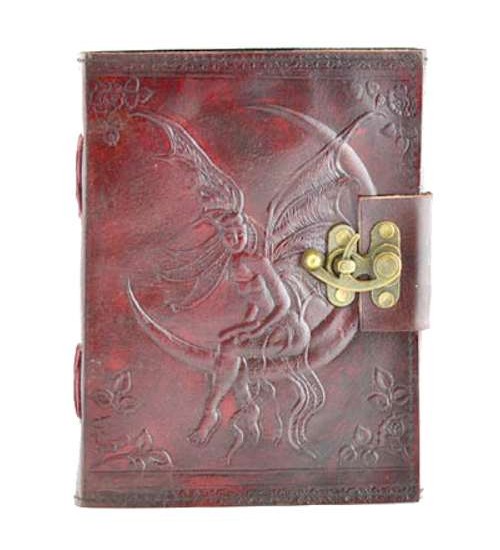 Fairy Moon 8 Inch Leather Journal with Latch