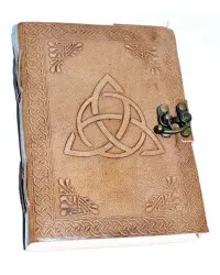 Triquetra Leather Blank 7 Inch Journal with Latch