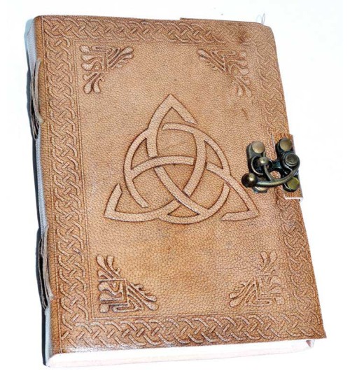 Triquetra Leather Blank 7 Inch Journal with Latch