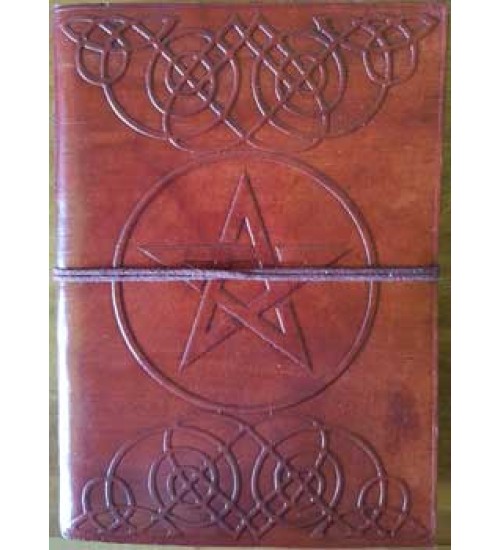 Celtic Heart Pentagram Leather 7 Inch Journal