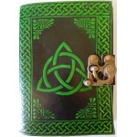 Triquetra Green Leather 7 Inch Journal with Latch