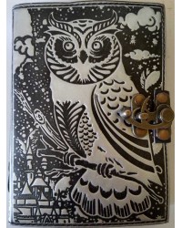 Owl Black and Silver Book of Shadows Journal with Latch