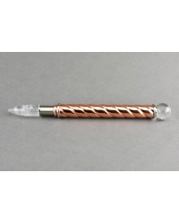 Copper Vortex Single Terminated Quartz Wand