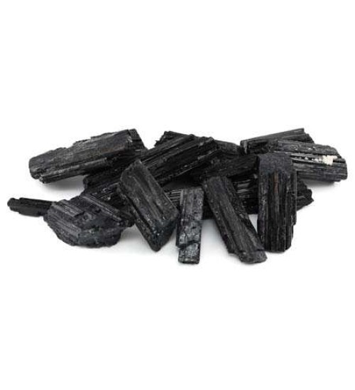 Black Tourmaline Raw Untumbled Stones - 1 Pound Pack