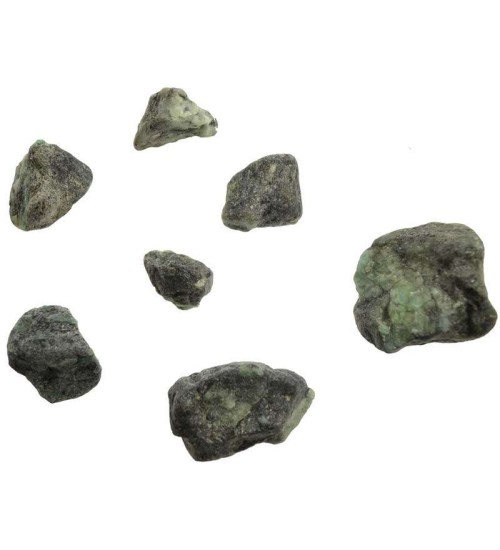 Emerald Raw Untumbled Stones - 1 Pound Pack