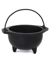 Cast Iron 6 Inch Wide Mouth Mini Cauldron