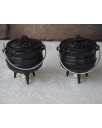 Mini Potjie Cast Iron Salt and Pepper Shakers
