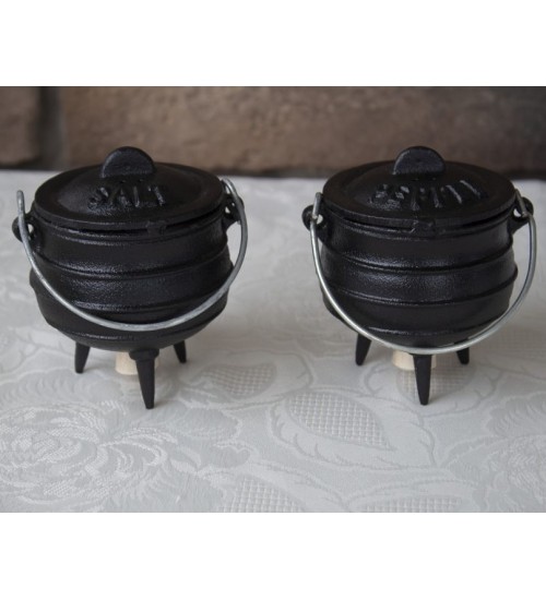 Mini Potjie Cast Iron Salt and Pepper Shakers