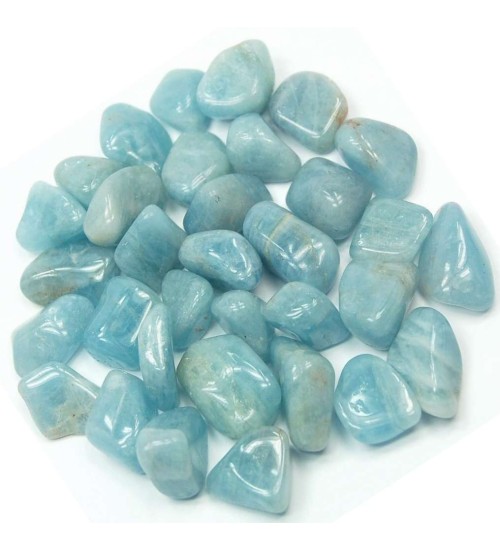 Aquamarine Tumbled Stones - 1 Pound Pack