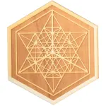 Merkaba Wood Crystal Grid in 3 Sizes