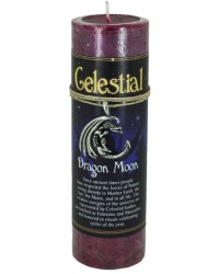 Dragon Moon Celestial Spell Candle with Amulet Pendant