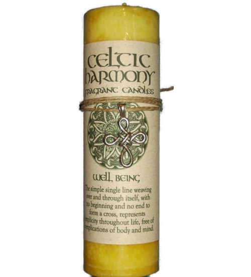 Celtic Harmony Well Being Candle with Pendant