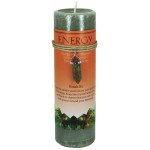 Energy Crystal Candle with Unakite Pendant