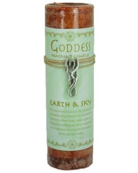 Goddess Earth and Sky Spell Candle with Amulet Pendant